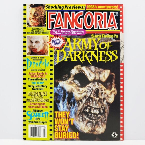 Other - Fangoria Magazine #120 March 1993 Army of Darkness Dracula Dawn of Dead Poster